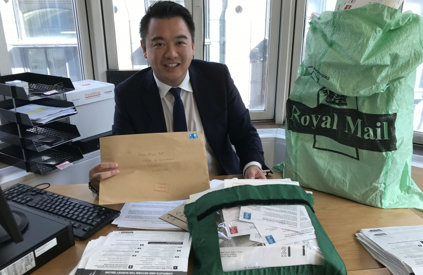 Local Conservative MP Alan Mak has launched a Constituency-wide survey asking residents for their views on a range of local and national issues.